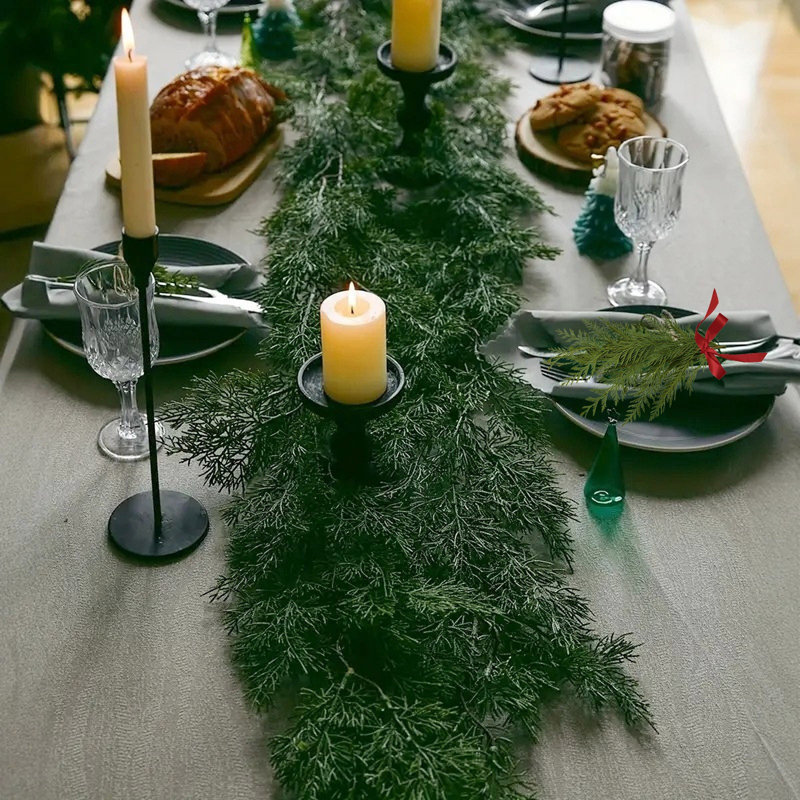  Simulation de plantes vertes, vignes, décorations murales de cheminée, aiguilles, vignes, décorations de table de salle à manger