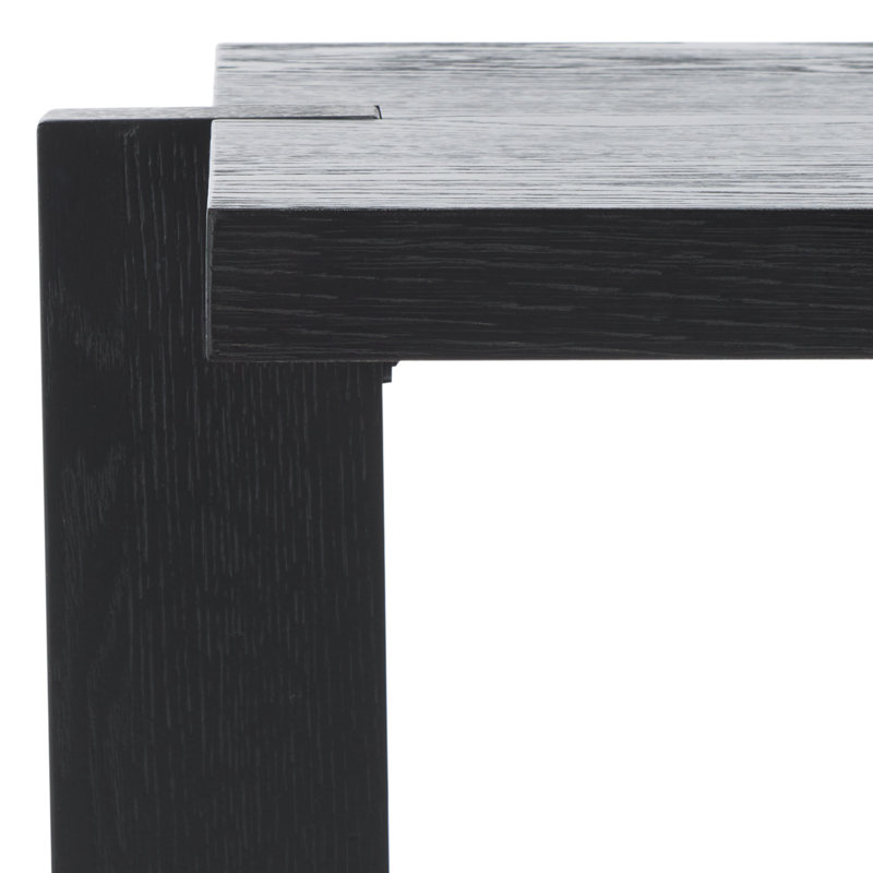 Quigley Square Wood Accent Table, Black