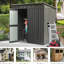 Abri de jardin en métal avec fonction verrouillable - 6 pi x 4 pi, ventilation noire et conception imperméable 6 pi x 4 pi
