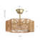 19.7" Hand-Woven Rattan Ceiling Fan with Remote and Light