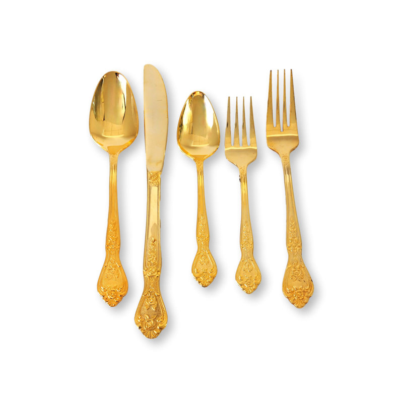 Couverts et couverts Rogers Gold Plaqué, service pour huit