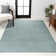 Arzel Solid Low-Pile Aqua Blue Rug