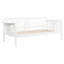 Lit de jour simple blanc Albany avec table rabattable et lit gigogne escamotable pour économiser de l'espace