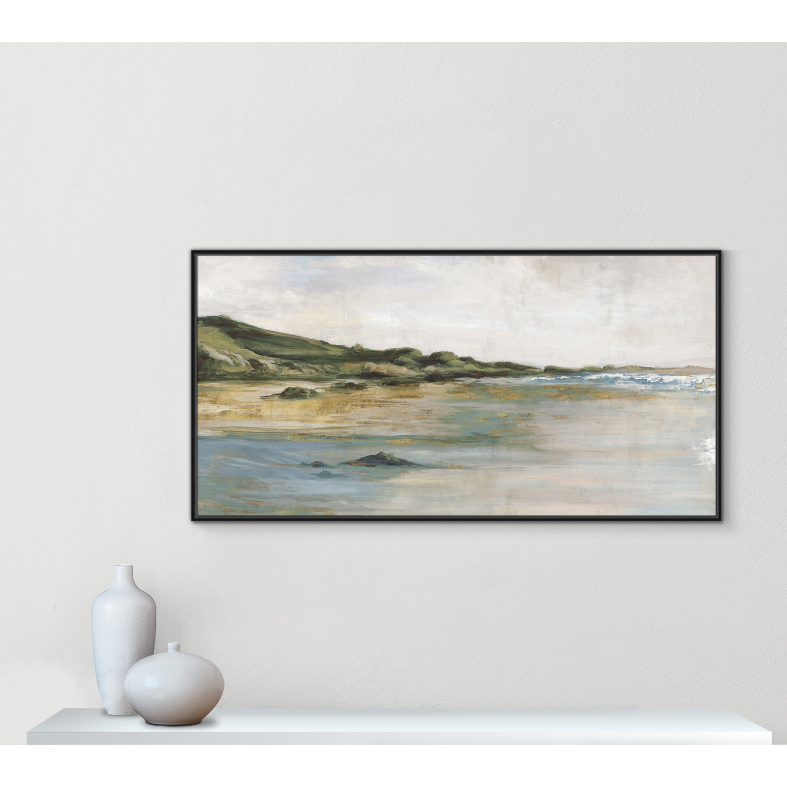 Cordoba "Tide's Edge" Print, 31.5" H x 61.5" W, Black