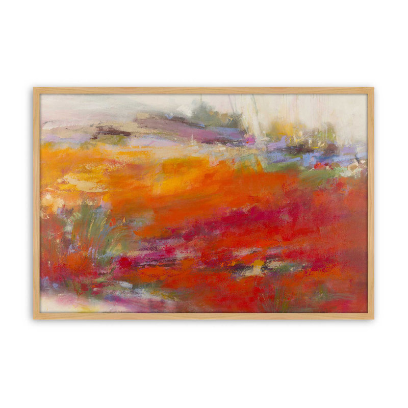 Slow Burn by Janet Bothne Art Print, Tan, Open Corner Framed Print without Mat Paper, 8" H x 12" W
