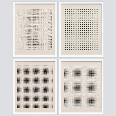 " Geometric Dot Pattern " 4 - Pieces