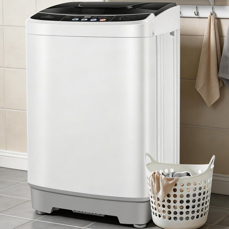 Machine à laver portable 20 LBS - 10 modes de lavage, pompe de vidange intégrée et moteur écoénergétique pour les appartements et les petits espaces