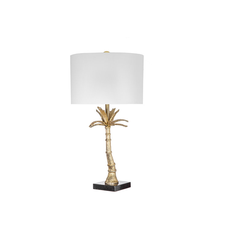 Lampe de table en forme de feuille avec base en marbre (l'abat-jour nécessite un assemblage automatique)