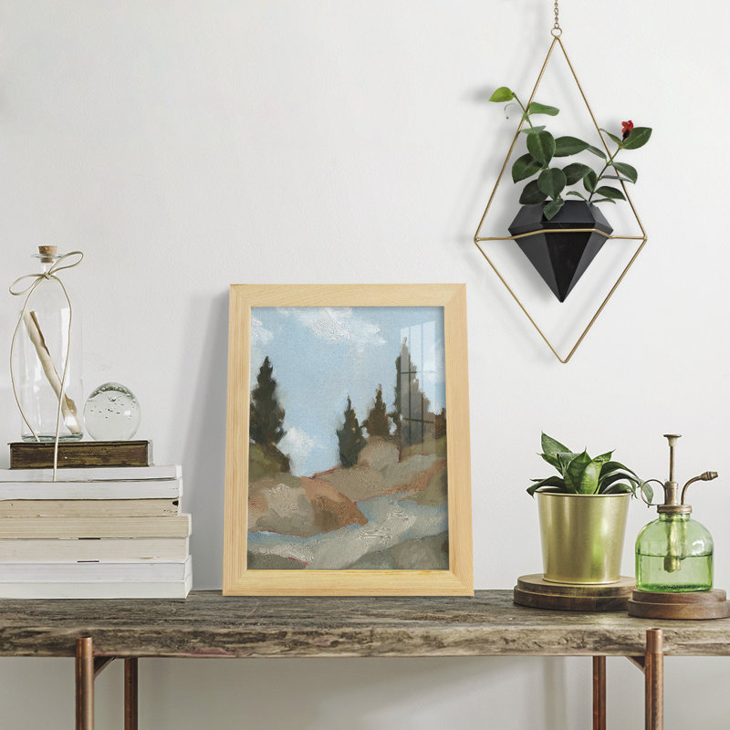 West Fourche Trail II sur papier, H 11 po x l 9 po x P 1 po, Naturel
