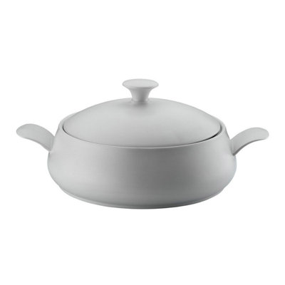 High-Quality White Cooking Pot Set, 3.8 qt (1 Piece), 100% Fire Resisting Porcelain | Includes Lid & Silicone Glove | Not Induction Safe | Ideal for Safe Cooking, Durable & Stylish Kitchen Essential