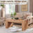 48" Modern Farmhouse Coffee Table With Hidden Storage Drawer,wood Thick Design For Living Room-699328589-699328563