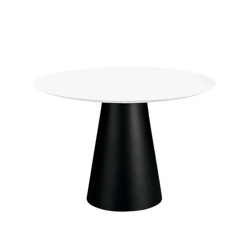 Cesario Round Marble Top Metal Base Dining Table