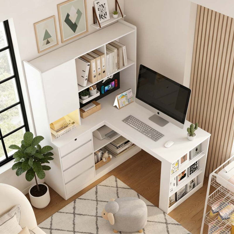 Bureau en L, Blanc2