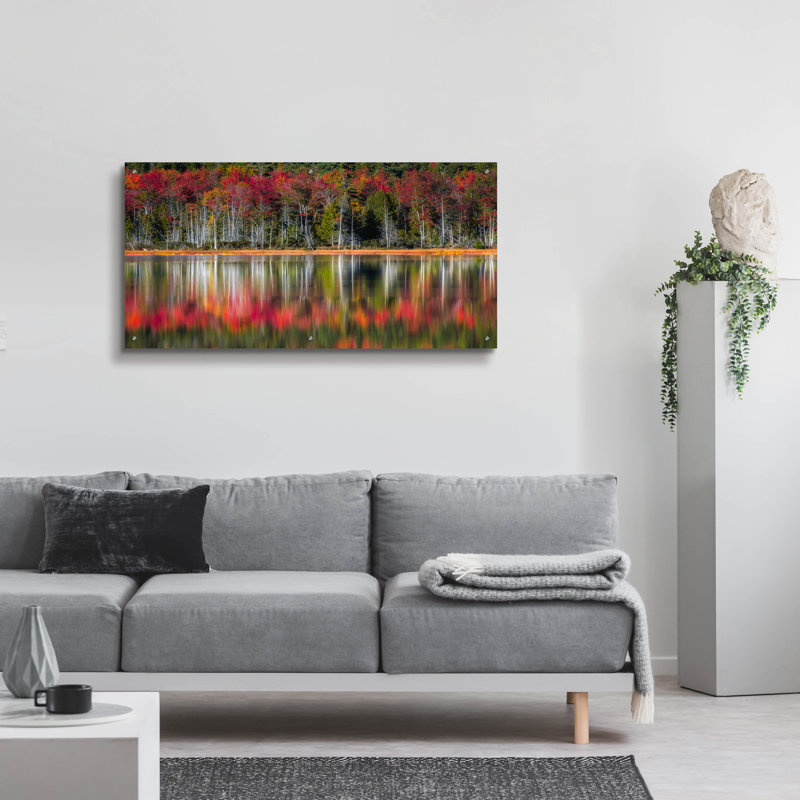  «Autumn Reflections» par Danny Head, art mural en verre acrylique, 48 po x 24 po, H 24 po x l 48 po
