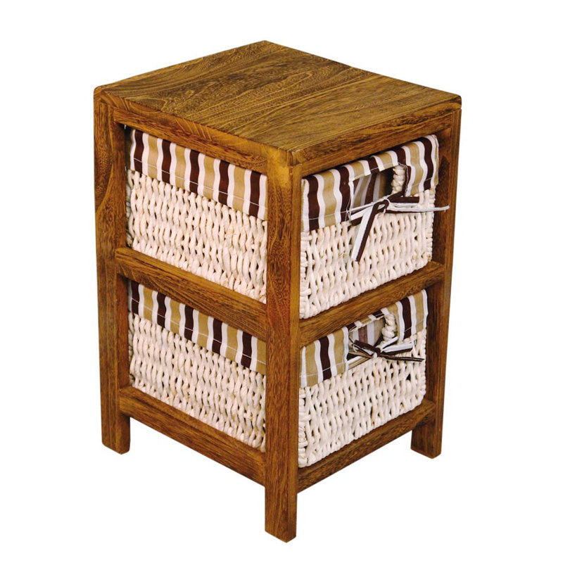 Freestanding Bathroom Storage, Dark Wood