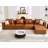 5-Piece 152.76” Wide Leather Upholstered Sectional Sofa-1526743349