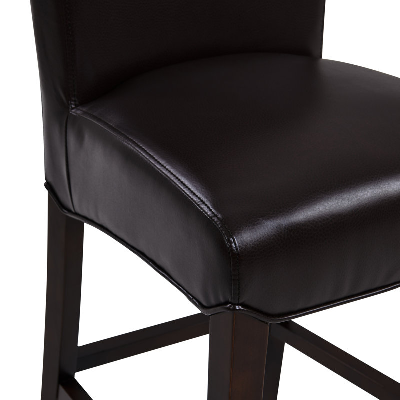 Zyaire Upholstered Counter Stool, Coffee Bean, Counter Stool (26.5 " Seat Height)