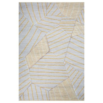 Luxurious Machine Washable Area Rug, 4.9 x 7.5 Feet, 100% Polyester, 1850 g/m², Pile Height: 0.2 inches | Eco-Friendly Recycled Poly Cotton Backing | Perfect for Living Room & Bedroom, Soft and Durable Design