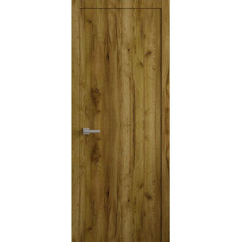 Intérieur de la porte française - Essentiel 8001 - Poignée simple à panneau régulier - Portes de salle de bain modernes