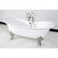 Baignoire sur pattes ovale en fonte 72 pouces Kingston Brass Aqua Eden-40026723