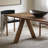 Log Style Durable Teak Large Rectangular Desk-1240191046