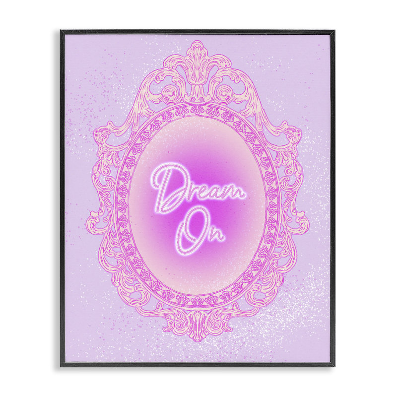 Dream On Ornate, 30 x 24, Giclée noire de minuit encadrée