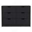 Commode double 4 tiroirs avec 2 tiroirs noirs-2102473129