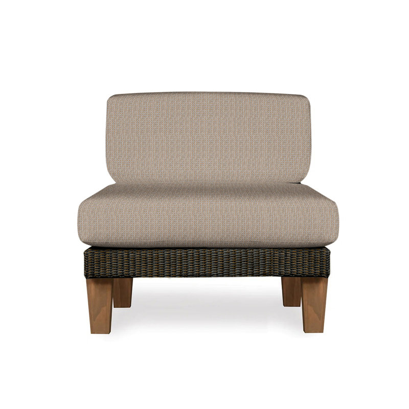 Catalina Outdoor Teak Lounge Chair, Mink, Demo Oatmeal