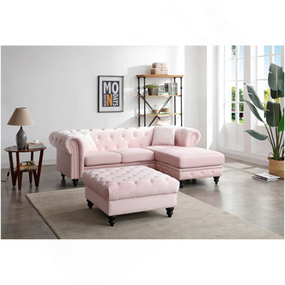 Canapé (3 boîtes) Glory Furniture, rose