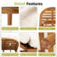 Chaise longue de patio avec dossier ajustable, ensemble de 2