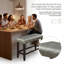Banc rembourré en similicuir Corby