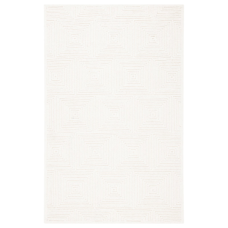 Biest Geometric Shapes Wool Hand Tufted Area Rug, Rectangle 91 x 152cm