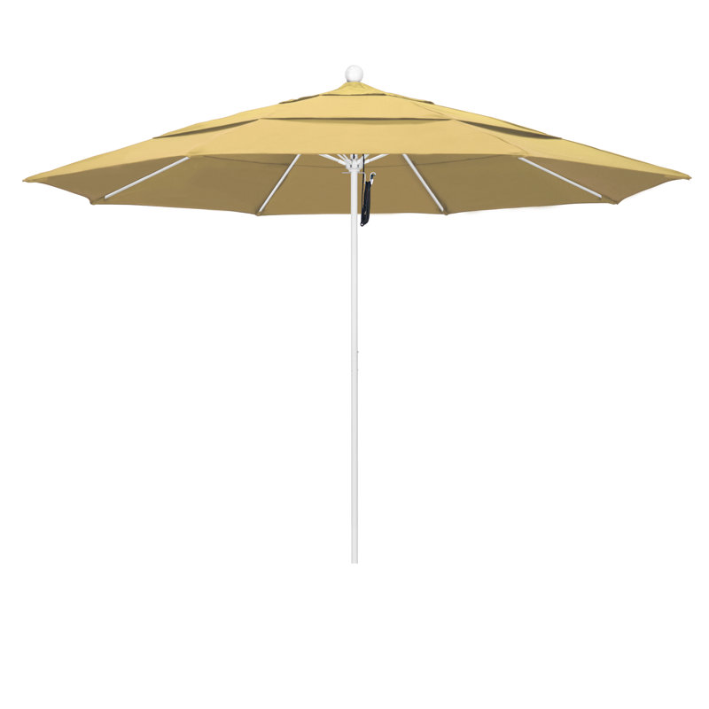 Parasol de marché 11 pi Silva, Pierre noire, Toile toile Sunbrella® blé