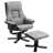 Lad Upholstered Swivel Recliner with Footstool