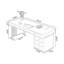 Bureau de direction blanc rectangulaire en pierre frittée avec 6 tiroirs-113435198