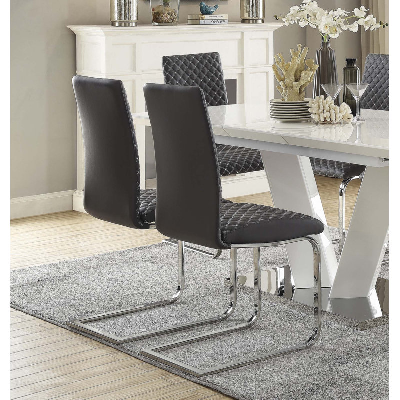 Ensemble de 2 chaises d'appoint en similicuir