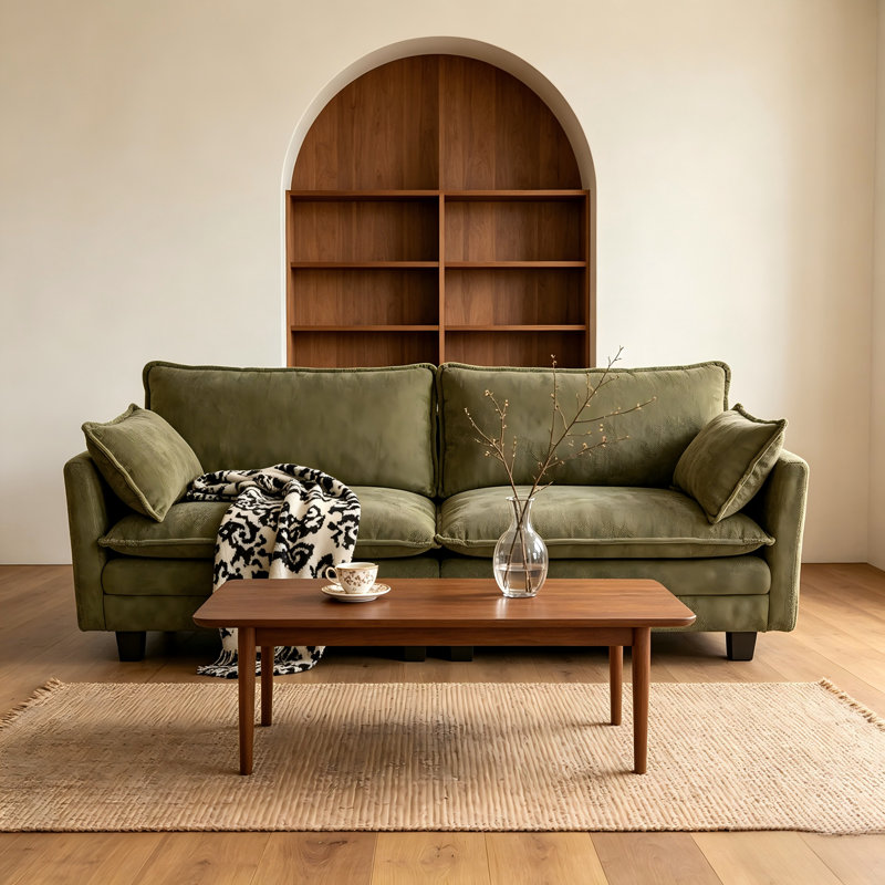 Canapé en chenille Modern, Vert