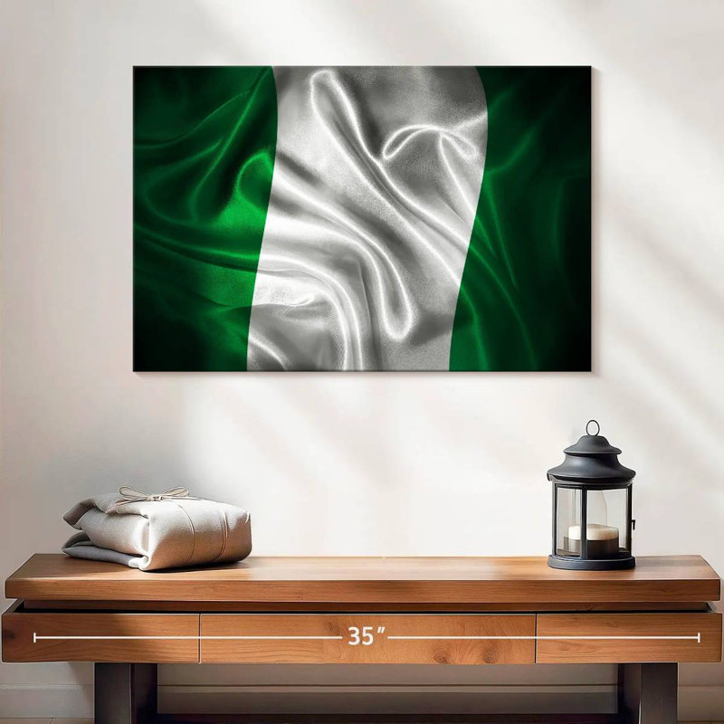Vignette du drapeau nigérian, H 16 po x l 24 po