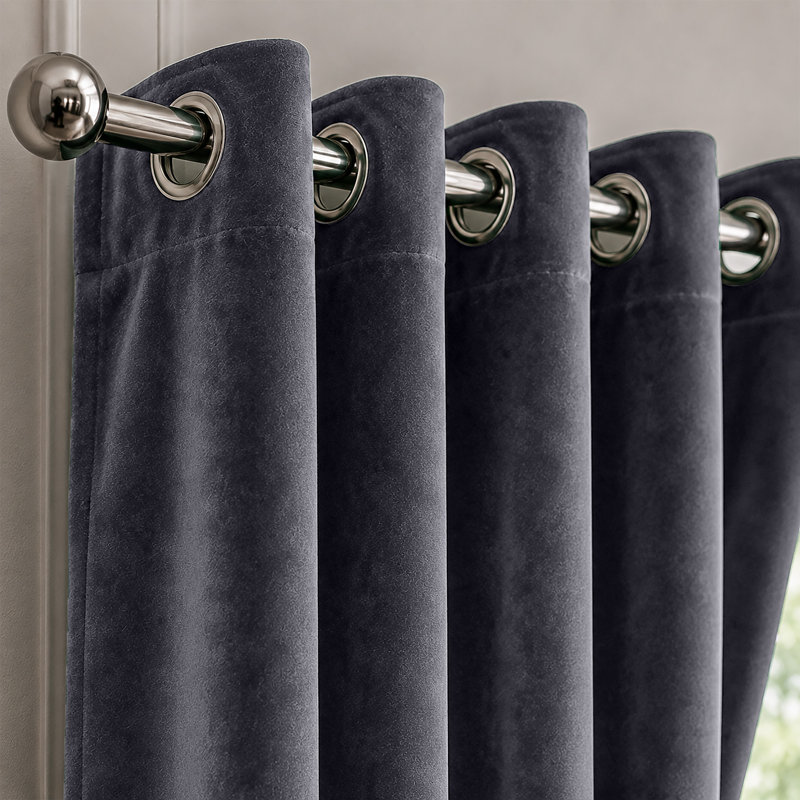 Velvet Room Darkening Curtain Panel Pair, 228 cm X 228 cm
