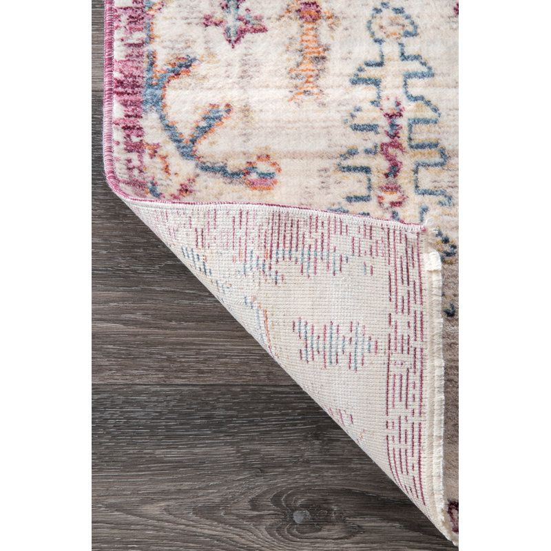 Tapis rose Penrod, Tapis de couloir 2 pi 6 po x 8 pi
