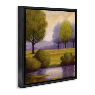 Lavender Sunrise Countryside Framed Floater Canvas Wall Art, design by Gregory Williams