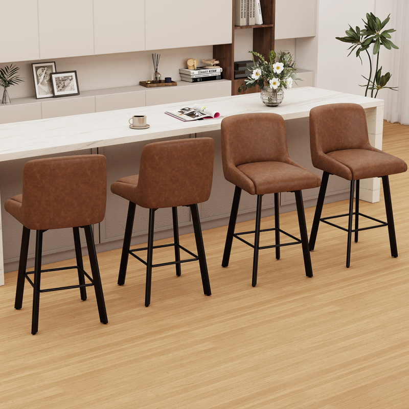 Tabouret de bar 26 po H, 4, Brun, Tabouret de bar = siège d'une hauteur de 26 po