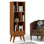Bibliothèque moderne Mid-Century Draper H 64 "avec tablettes réglables et pieds inclinés