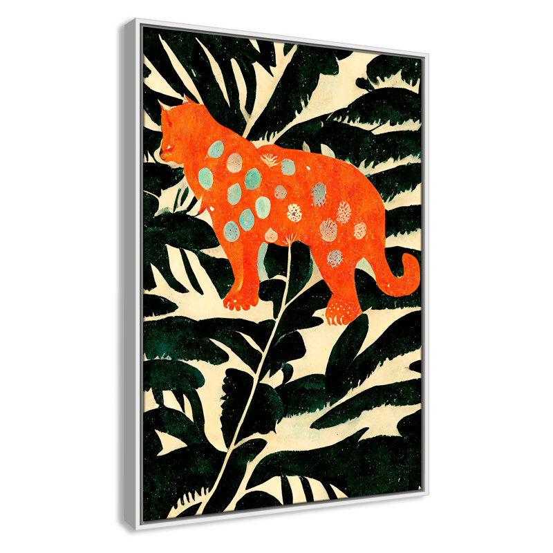 «Jungle» par Treechild, Toile avec cadre, L 25,5 po x H 37,5 po, Flotteur blanc