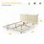 Structure de lit flottante rembourrée avec lumières DEL, plateforme en cuir pu, tête de lit capitonnée, assemblage facile-932122246