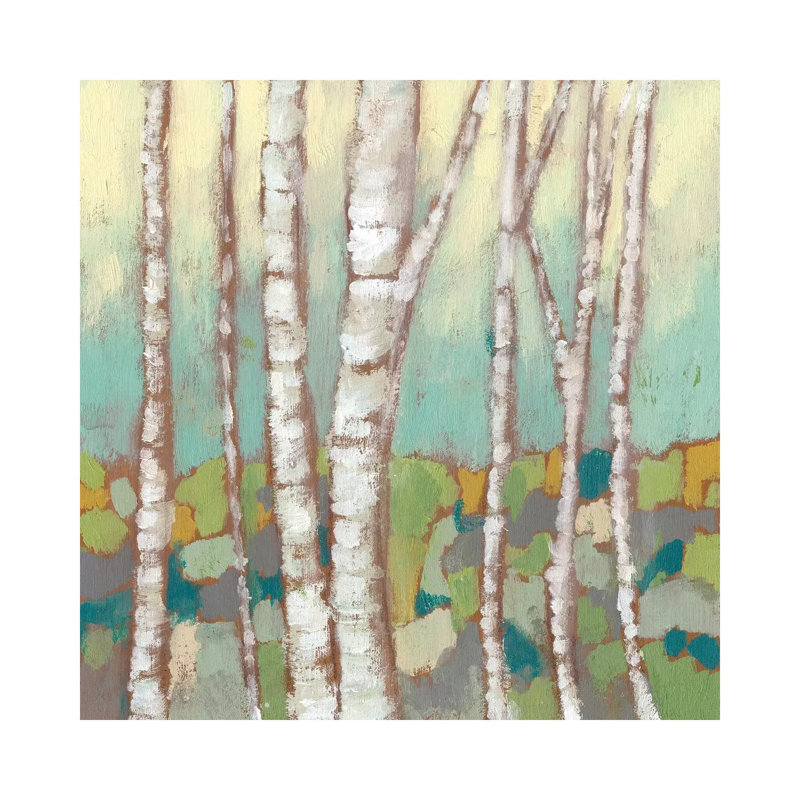 Kaleidoscope Birches II 1 Piece Wrapped Canvas Painting, 45.72 cm H x 45.72 cm W x 3.175 cm D