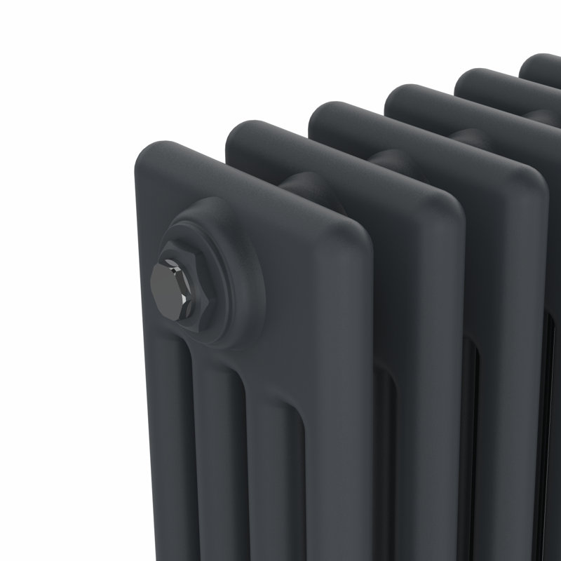 Addilyn Vertical Traditional 4 Column Radiator 1800x380mm, Anthracite