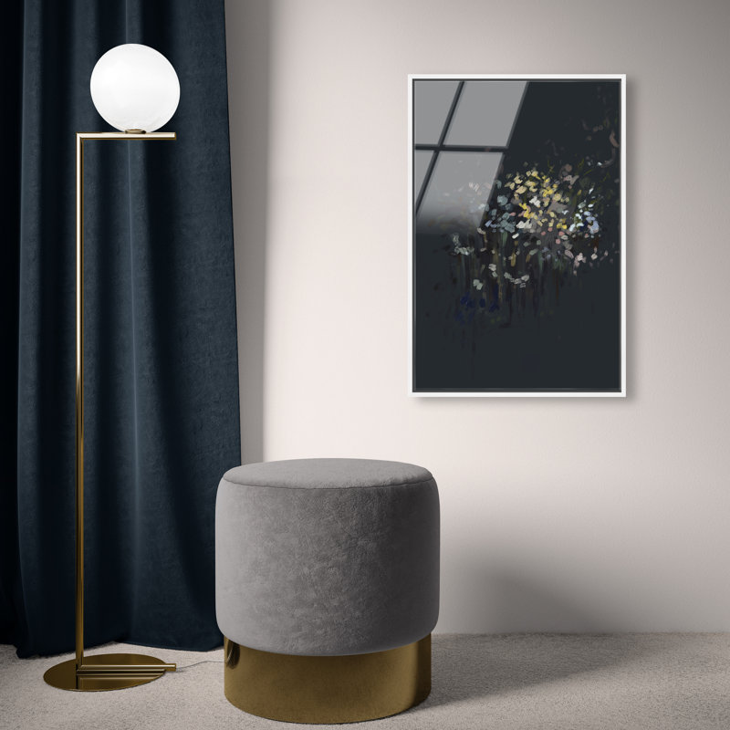 Midnight Flowers Print by Oliver Gal, 17"H x 25"W, White Floater Frame