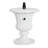 Adela Outdoor Patio Side Table Umbrella Base With Sand-Filling, White Marble Finish, Set Of 1