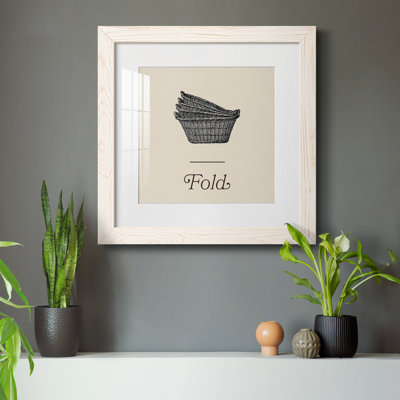 «Laundry Sign IV», reproduction encadrée de qualité supérieure - prête à être suspendue